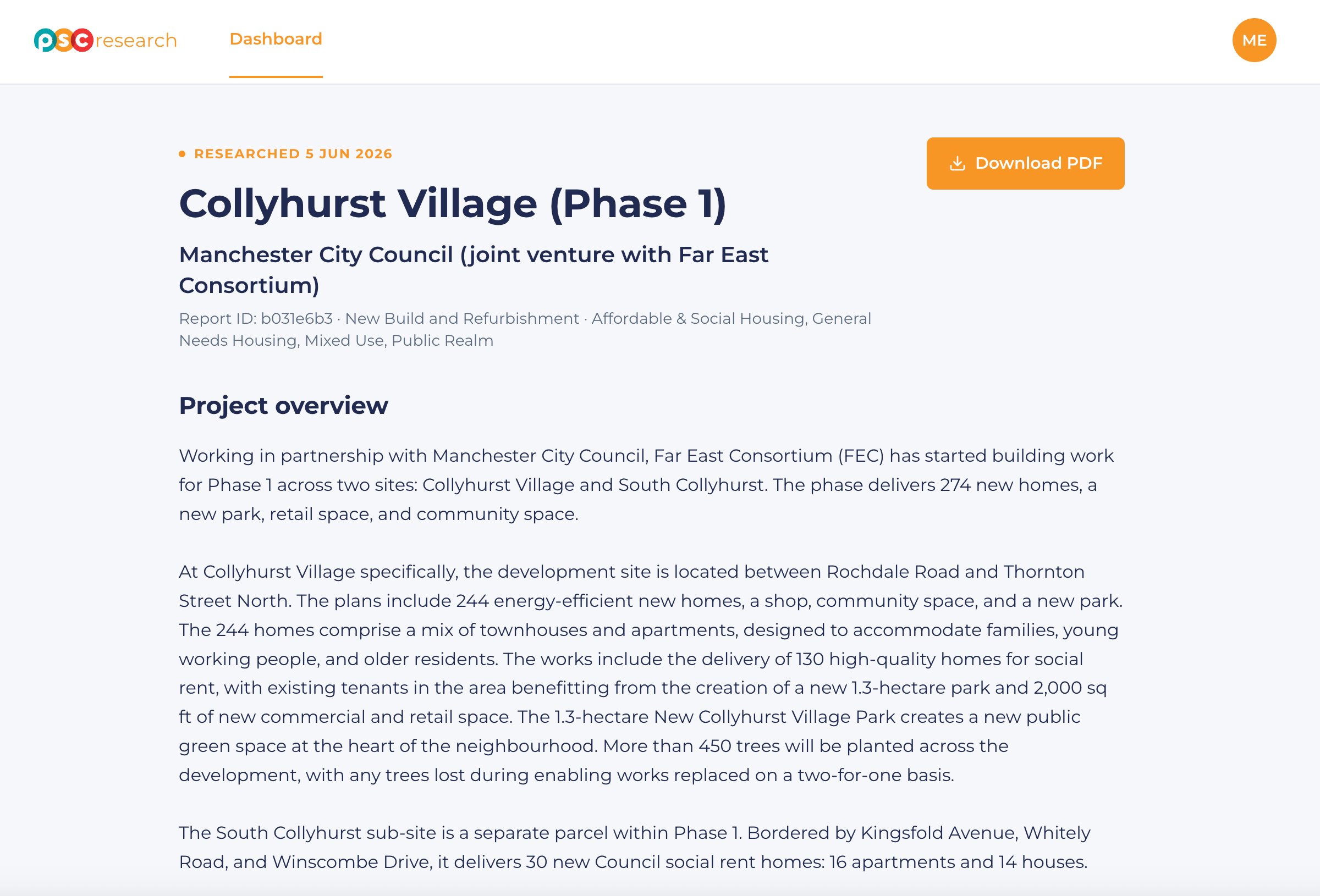 Collyhurst Village (Phase 1) — project overview