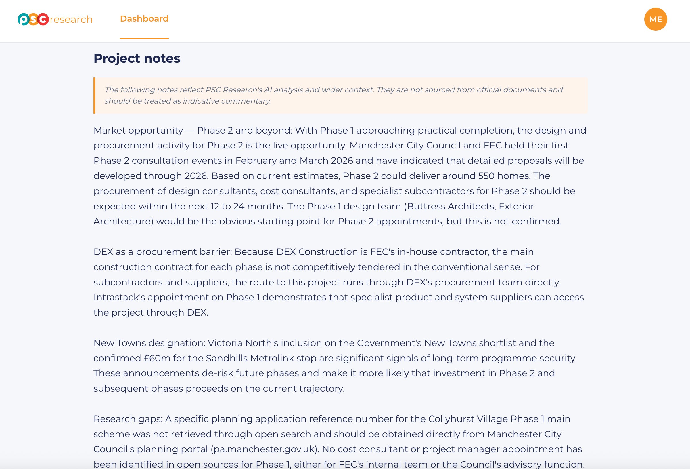 Collyhurst Village (Phase 1) — project notes